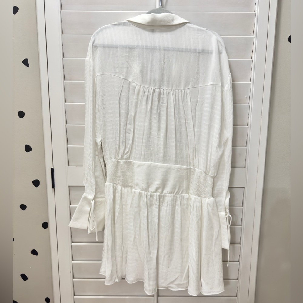 ShowPo Collared Long Sleeve Corset Waist Mini Dress - Picture 3 of 7